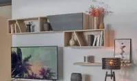 Etagère murale avec porte largeur 100 cm